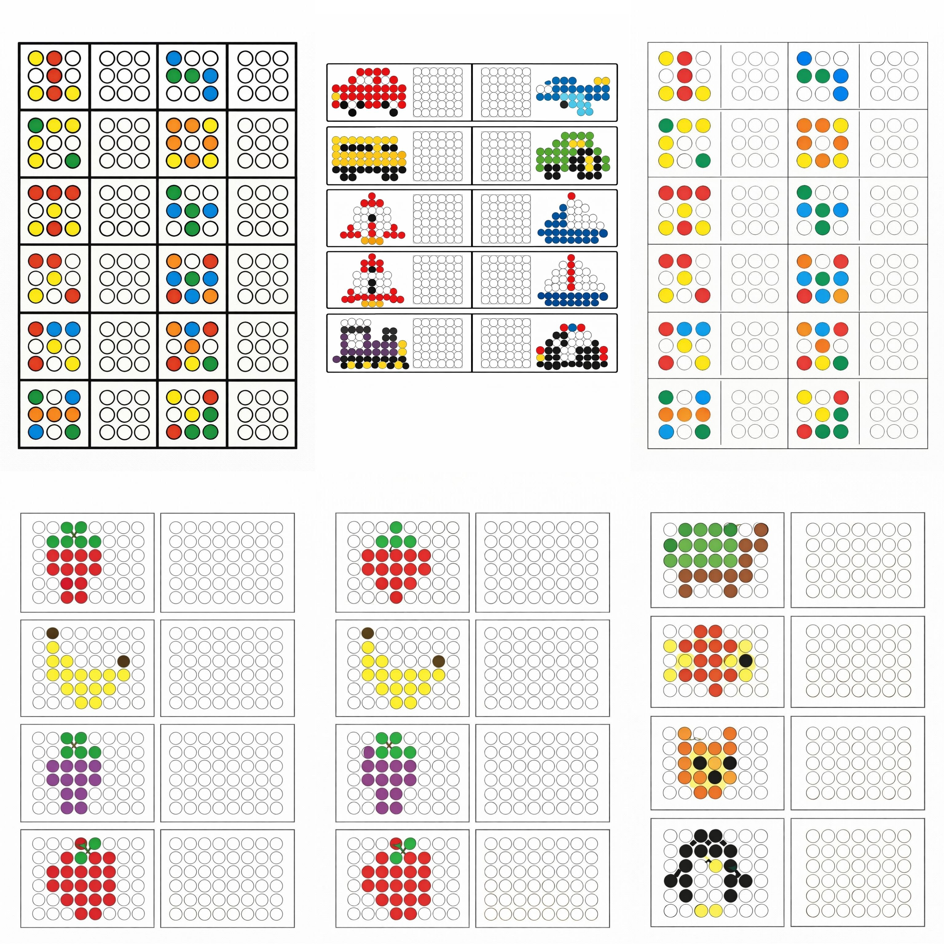 Dot Pattern Copy Worksheet Generator