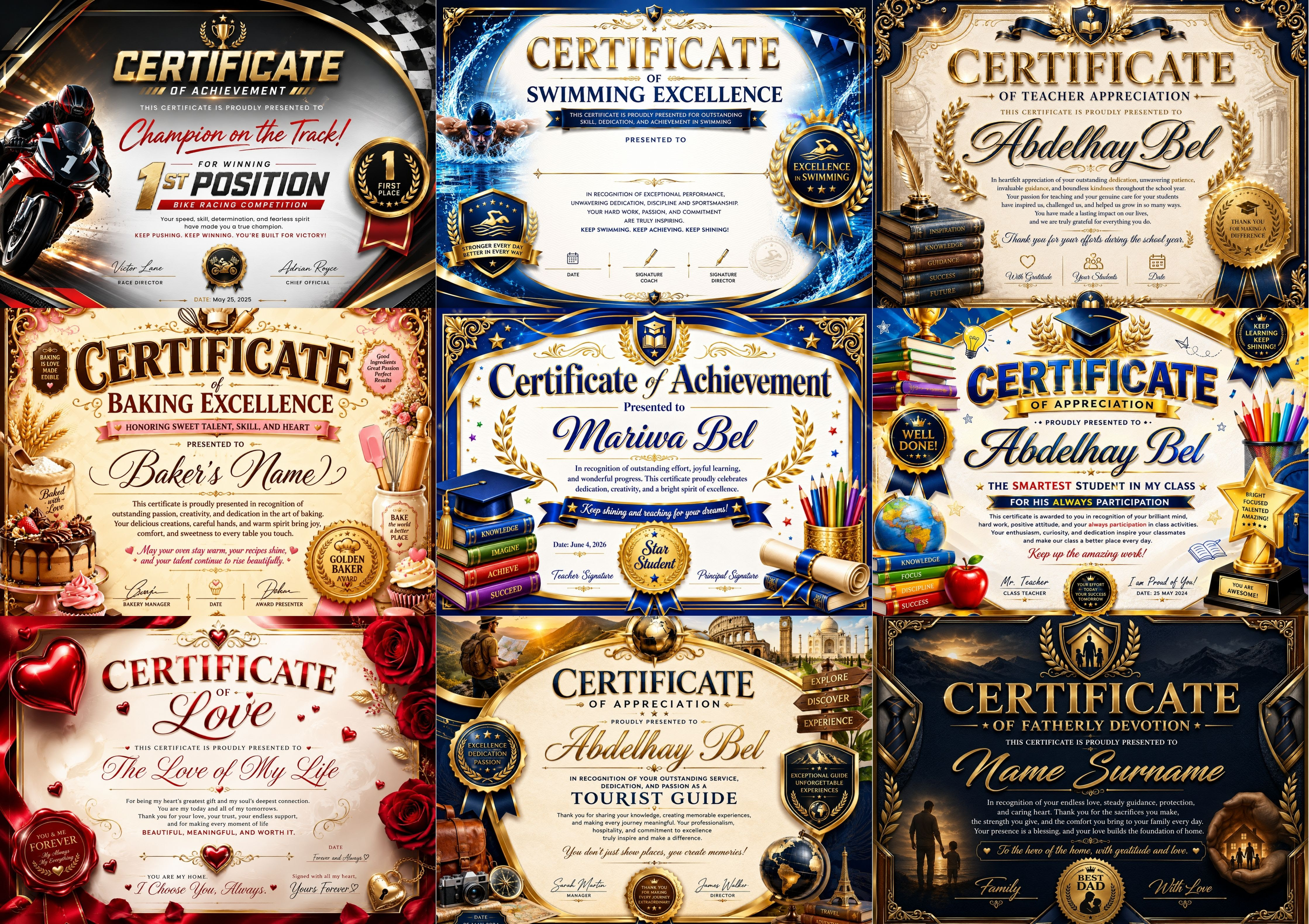 Fancy Certificate Design Architect
