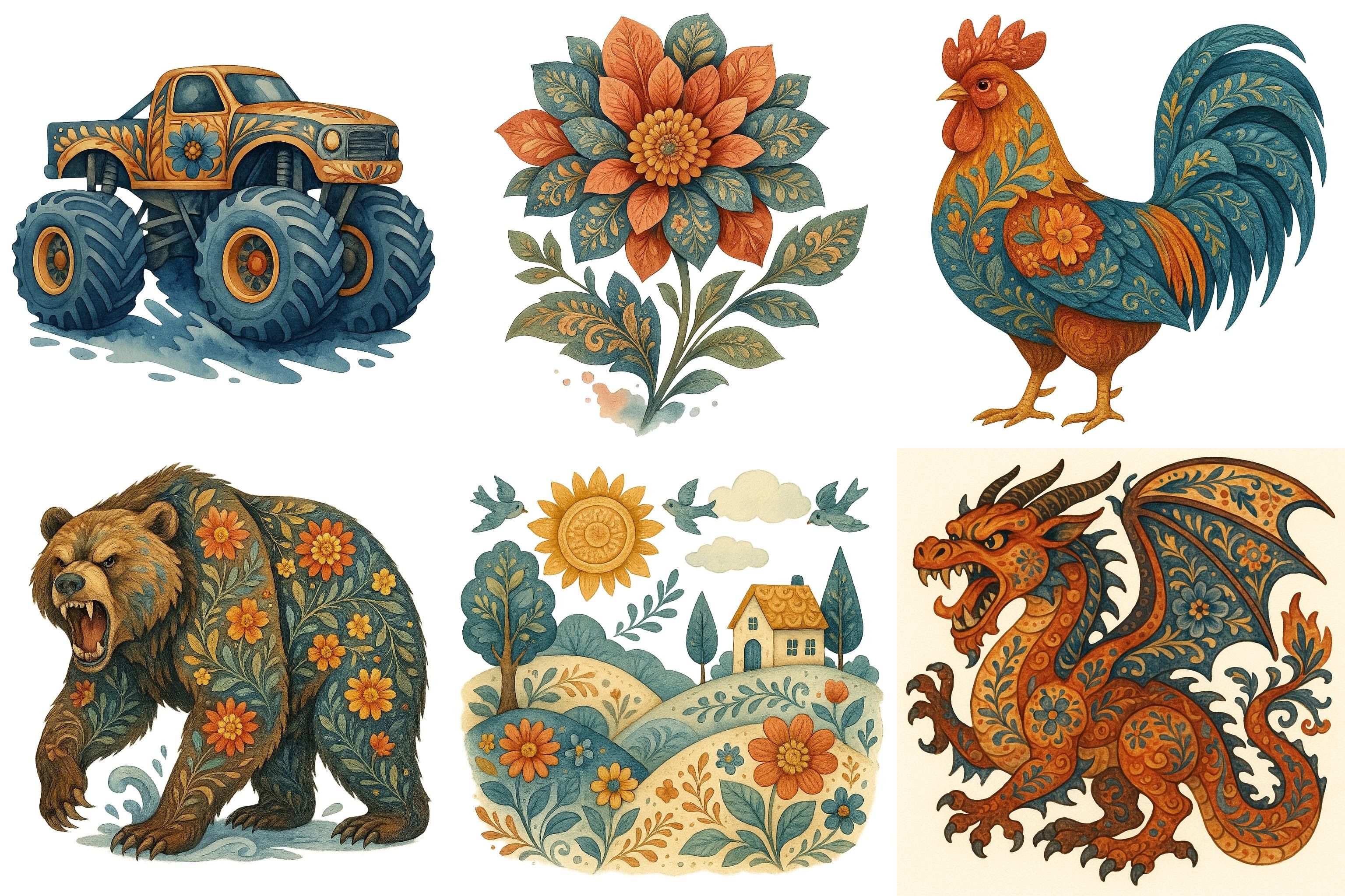 Folk Art Watercolor Master